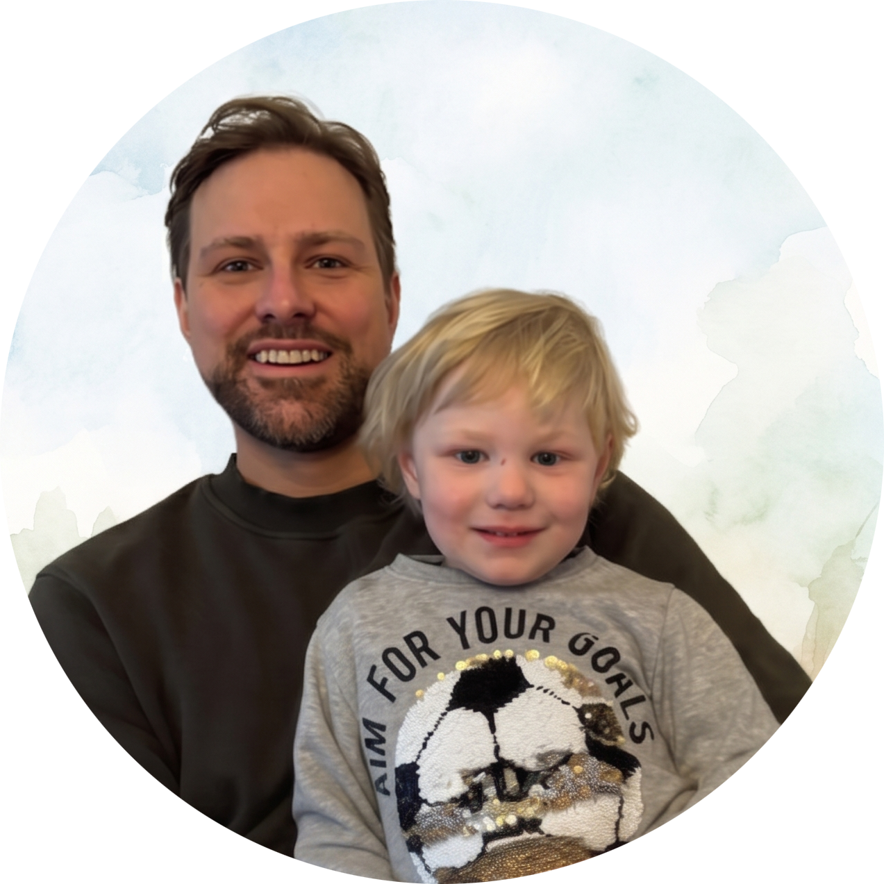 Jonathan and his son Lasse